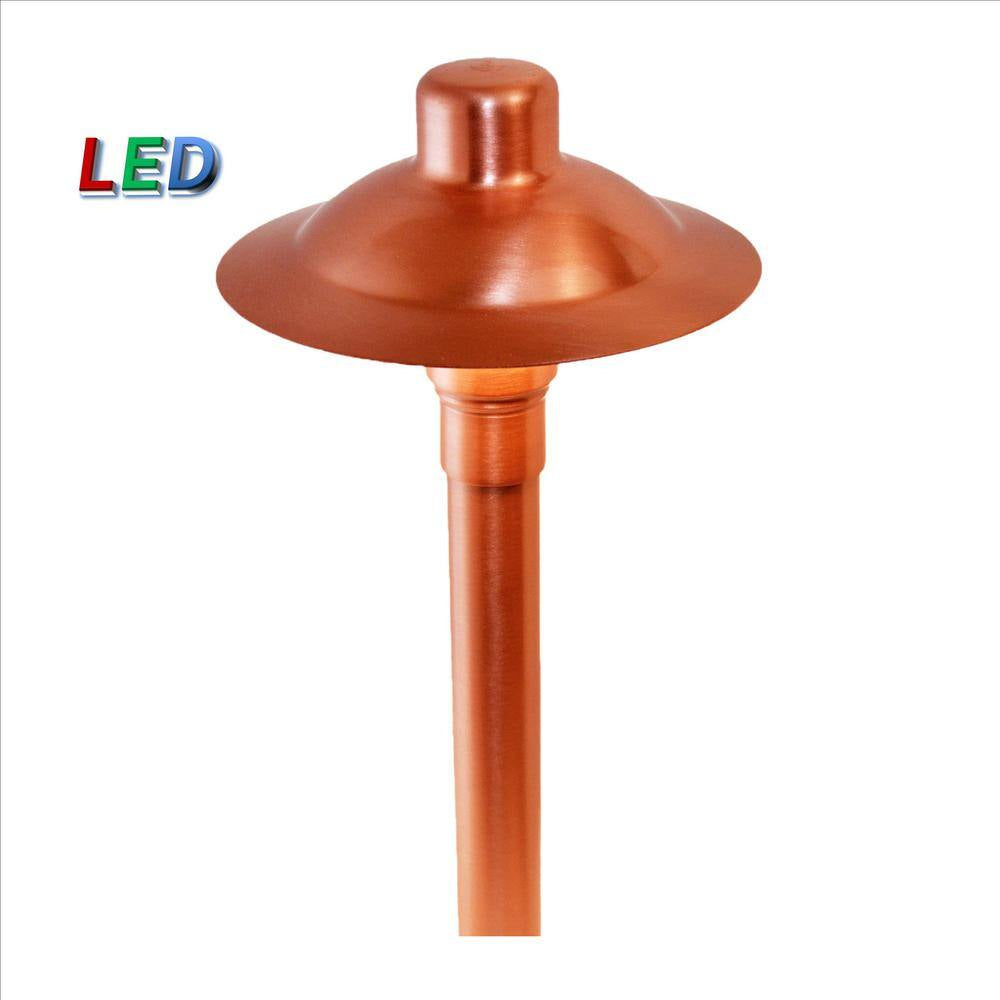 Professional Series Low-Voltage Brushed Satin Copper Outdoor LED Landscape Path Light and Spot Light Kit (8-Pack)