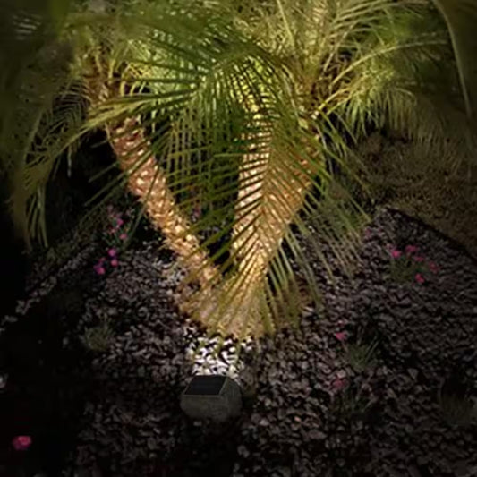 Solar Gray LED Hand-Painted Rock Spotlight