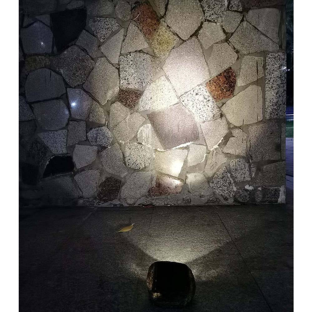 Solar Gray LED Hand-Painted Rock Spotlight