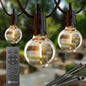 38Ft Outdoor String Lights with Remote & 15 Shatterproof LED Bulbs - Waterproof Patio Hanging Lights for Porch Balcony Bistro Cafe