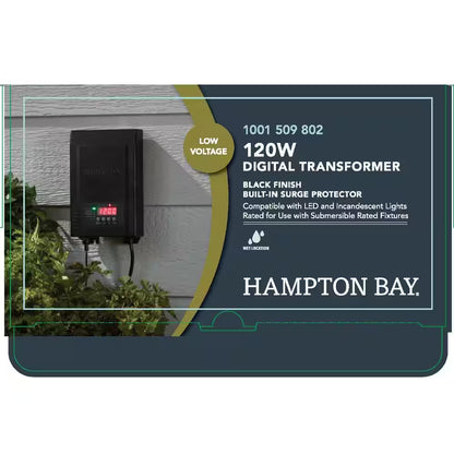 Low-Voltage 120-Watt Landscape Lighting Transformer with Dusk to Dawn Sensor