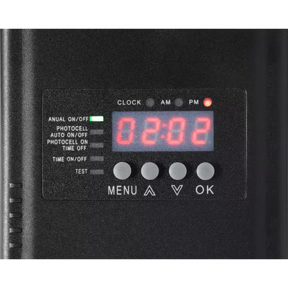 Low-Voltage 200-Watt Landscape Lighting Transformer with Dusk to Dawn Sensor