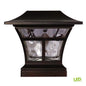 4X4 or 6X6 Mediterranean Bronze Integrated LED Outdoor Solar Deck Post Light