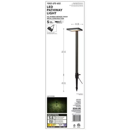 Glenwood 151 Lumen Oil Rubbed Bronze Integrated LED Low Voltage Outdoor Landscape Path Light