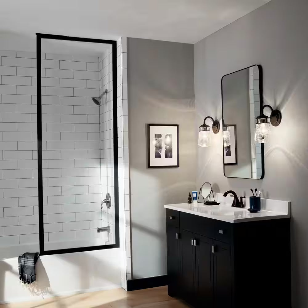 Lyndon 1-Light Architectural Bronze Outdoor Hardwired Barn Sconce with No Bulbs Included (1-Pack)