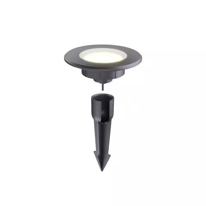 150 Lumens Low Voltage Black Integrated LED round Outdoor Inground Well/Deck Light
