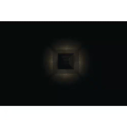 3.5 In. X 3.5 In. Black Integrated LED Plastic Outdoor Solar Post Cap Light with a 5.5 In. X 5.5 In. Adaptor (2-Pack)