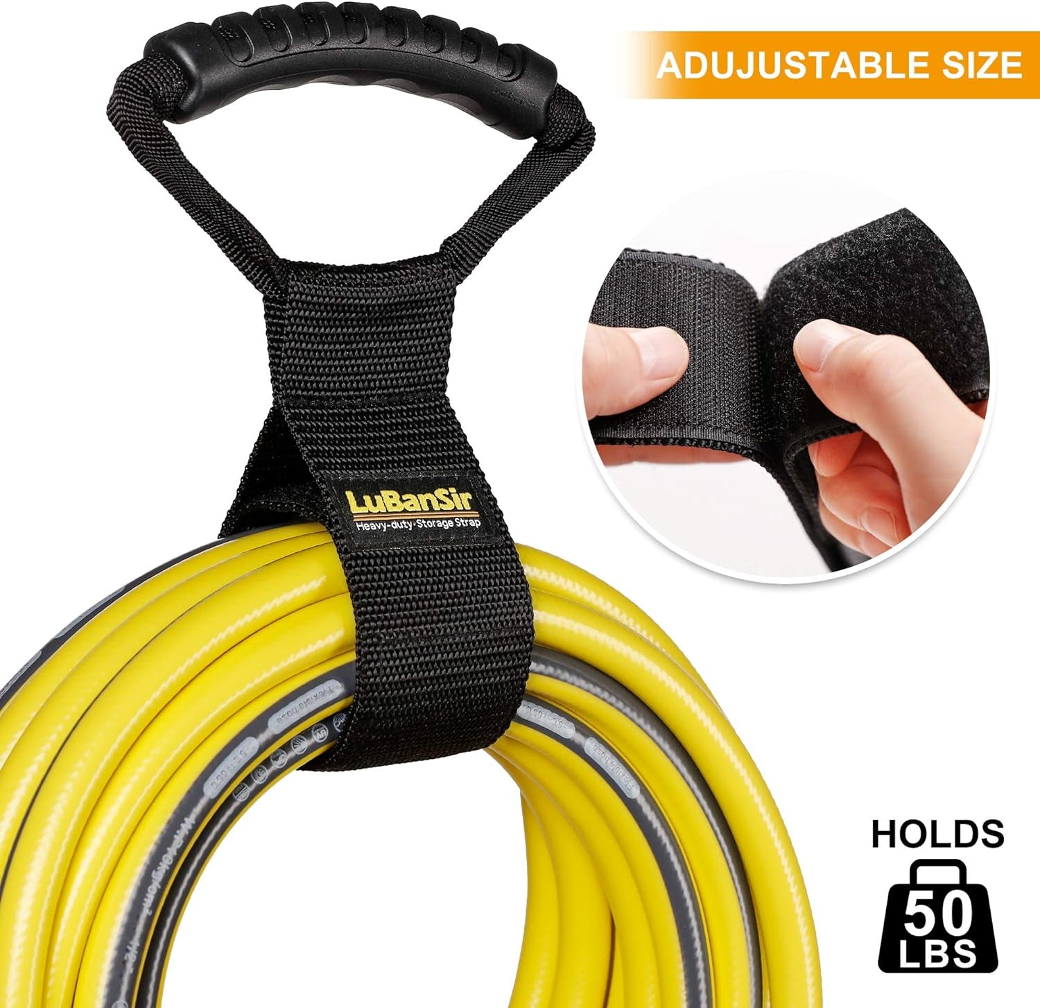 Extension Cord Storage Straps, 28" (2 Pack) Heavy-Duty Hook and Loop Straps with Carrying Handle Fit Extension Cord, Garden Water Hoses and Garage Tool