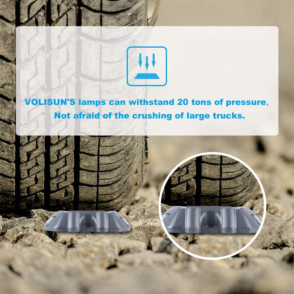 Solar Deck Lights – 12-Pack Heavy-Duty Outdoor LED Pathway Lighting, IP67 Waterproof, 72-Hour Runtime, 600mAh Battery | 6-LED Dock, Driveway & Step Light (White/Blue/Warm White)