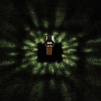 4X4 or 6X6 Mediterranean Bronze Integrated LED Outdoor Solar Deck Post Light