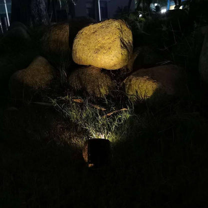 Solar Gray LED Hand-Painted Rock Spotlight