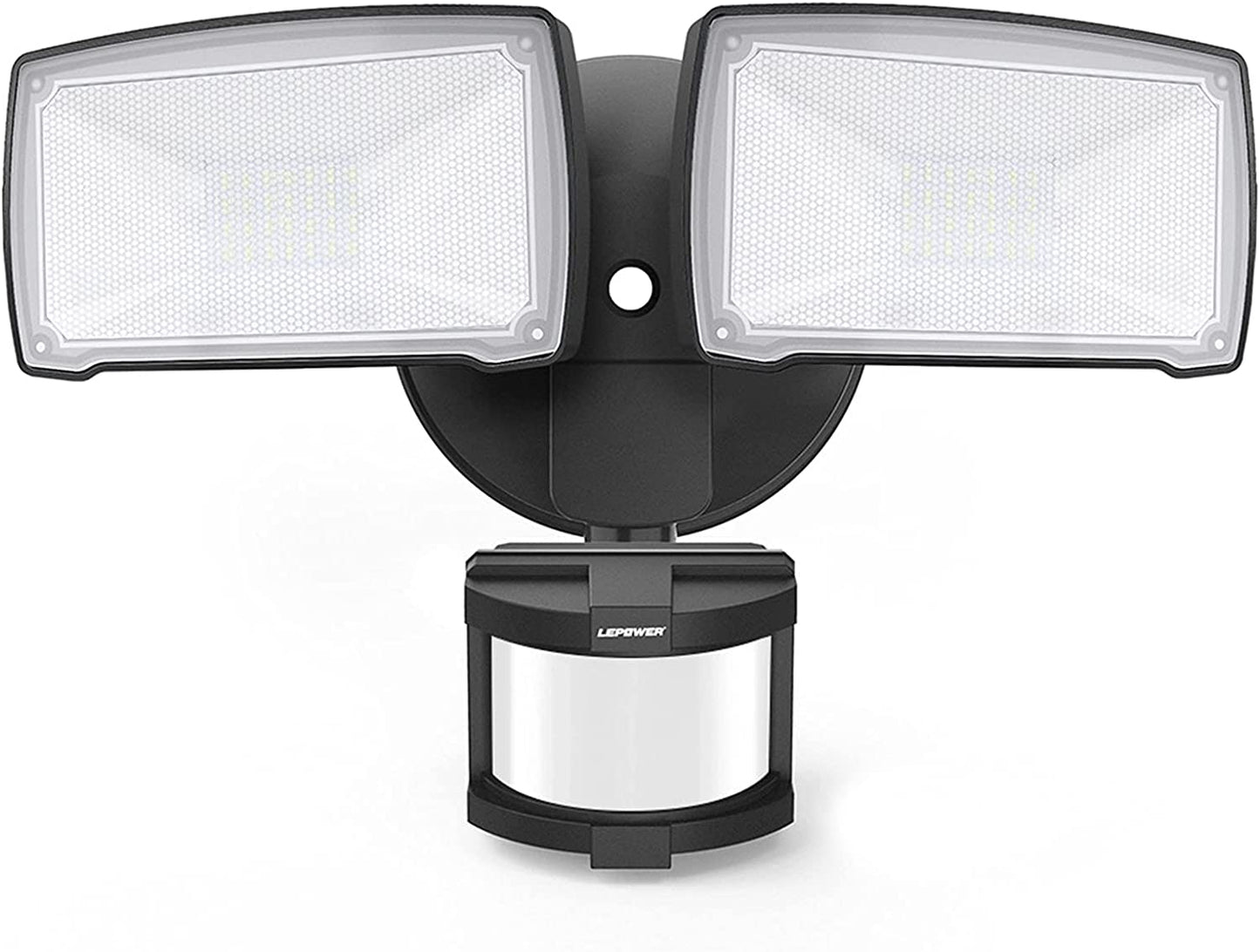 30W LED Security Lights Motion Sensor Light Outdoor, 3200LM Motion Security Light, 5500K, IP65 Waterproof, 2 Head Motion Detector Flood Light for Garage, Yard, Porch, Brown (NOT Solar Powered)