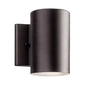 Independence 7 In. 1-Light Textured Architectural Bronze Outdoor Hardwired Wall Cylinder Sconce with Integrated LED