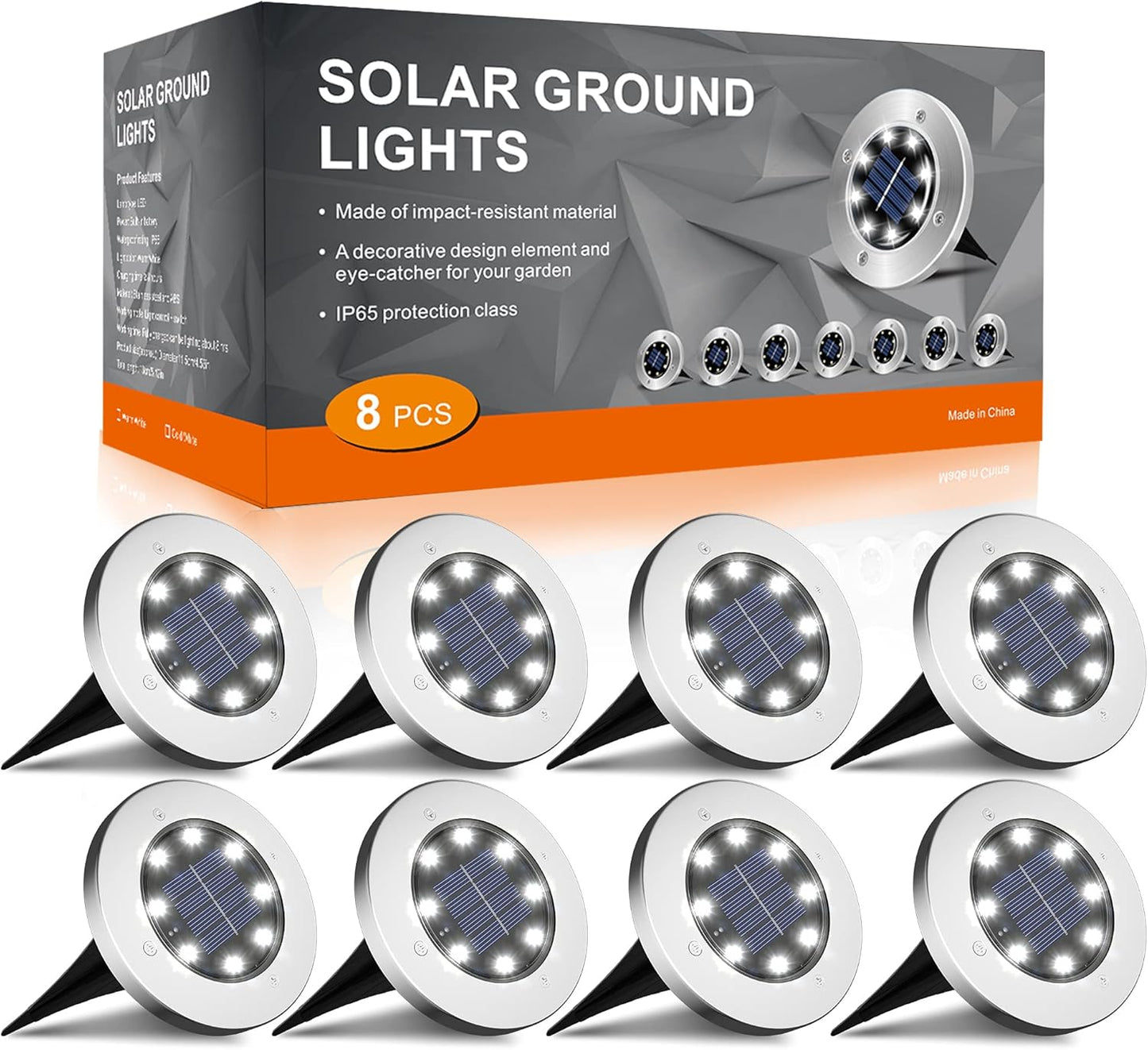 Solar Lights for Outside,12 Pack Solar Lights Outdoor Waterproof, Solar Garden Lights Landscape Lighting for Patio Pathway Lawn Yard Deck Driveway Walkway, Cold White