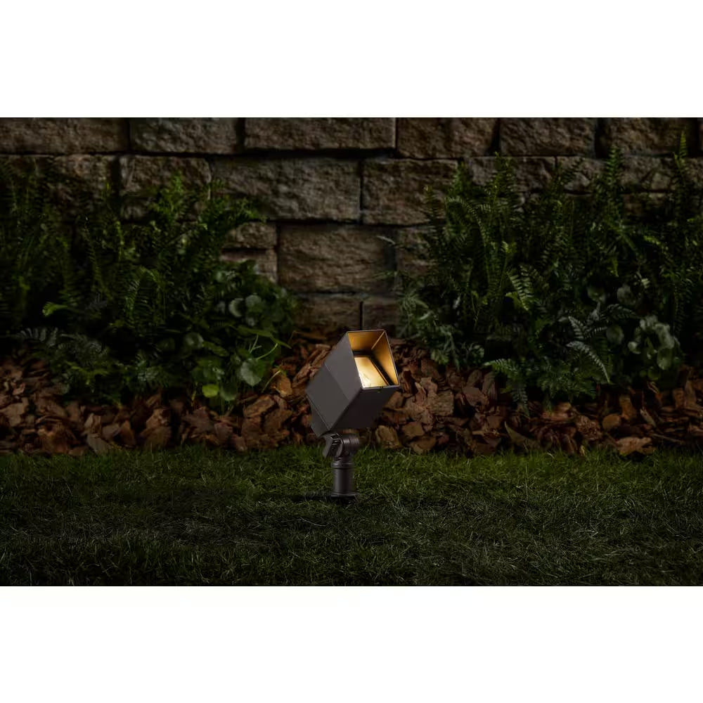 Havenridge 400 Lumen Low Voltage Bronze Hardwired Integrated LED Weather Resistant Outdoor Spotlight