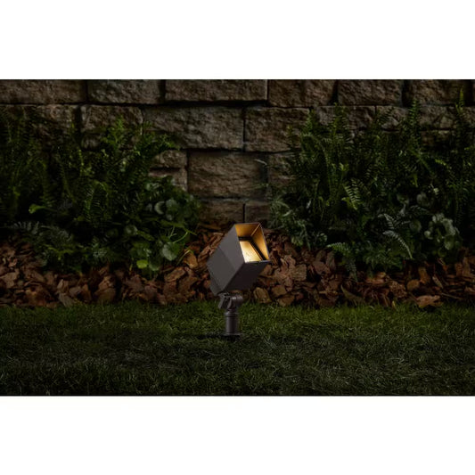 Havenridge 400 Lumen Low Voltage Bronze Hardwired Integrated LED Weather Resistant Outdoor Spotlight