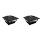 3.5 In. X 3.5 In. Black Integrated LED Plastic Outdoor Solar Post Cap Light with a 5.5 In. X 5.5 In. Adaptor (2-Pack)