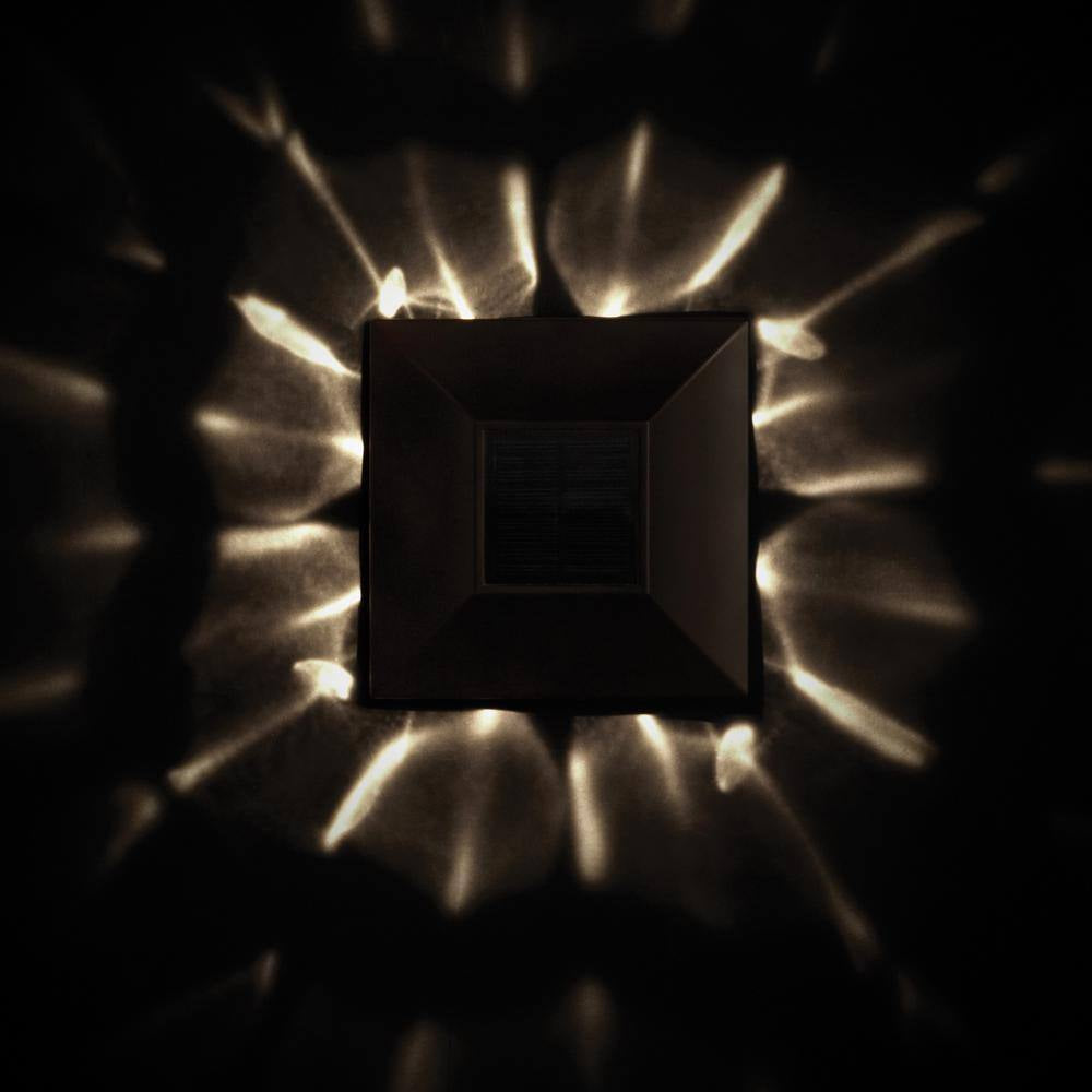 4X4 or 6X6 Mediterranean Bronze Integrated LED Outdoor Solar Deck Post Light