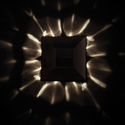 4X4 or 6X6 Mediterranean Bronze Integrated LED Outdoor Solar Deck Post Light