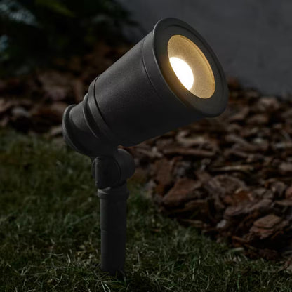 Cann River 420 Lumen Low Voltage Silver Hardwired Integrated LED Outdoor Spotlight with Clear Glass