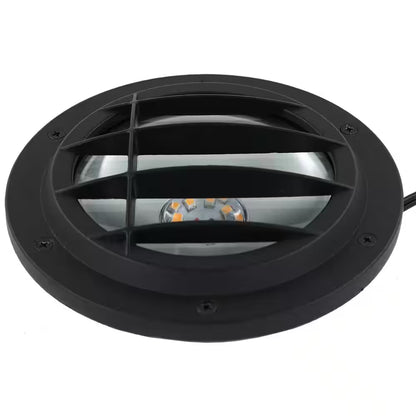 Low Voltage 500 Lumens Black Outdoor Integrated LED in Ground Well Light; Weather/Water/Rust Resistant