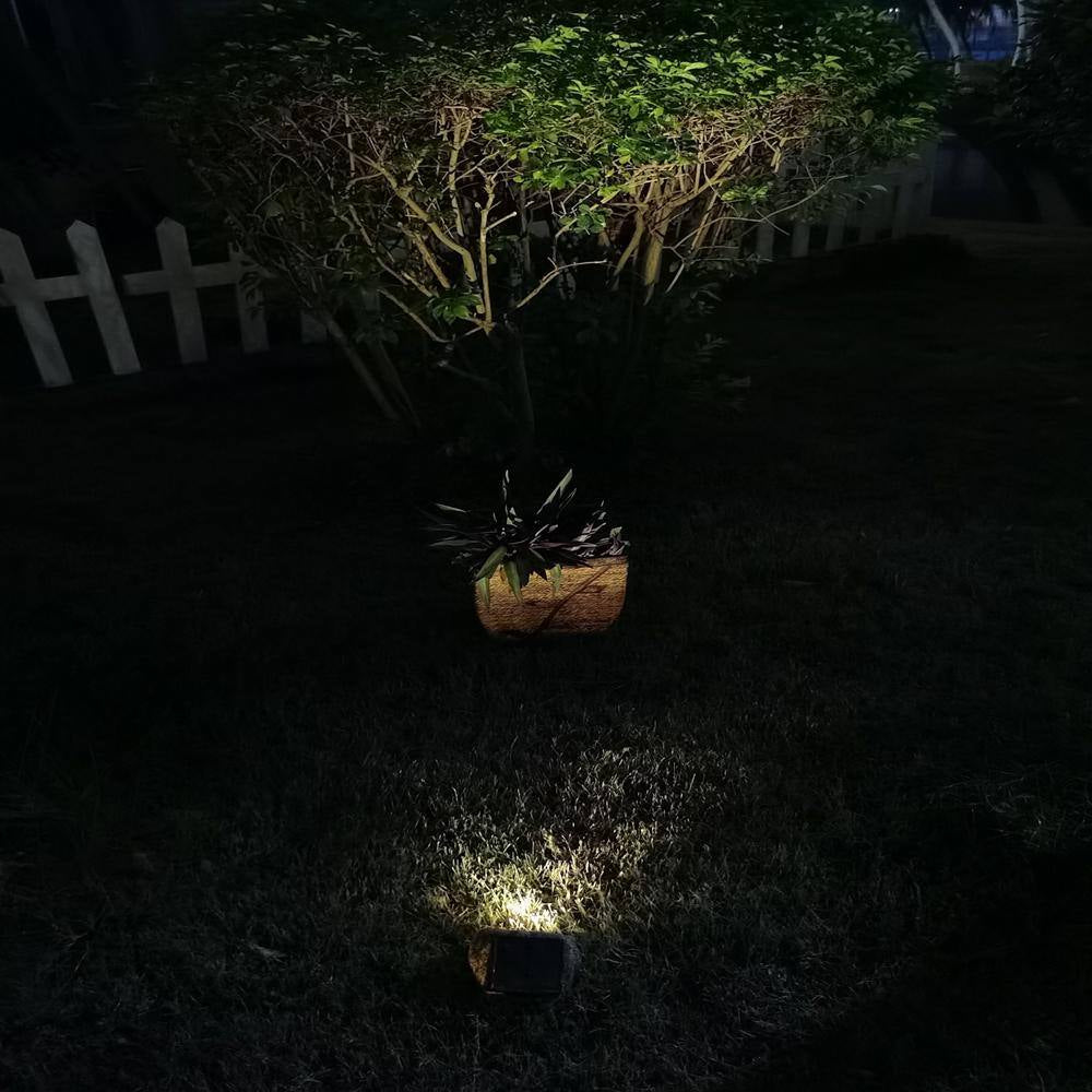 Solar Gray LED Hand-Painted Rock Spotlight