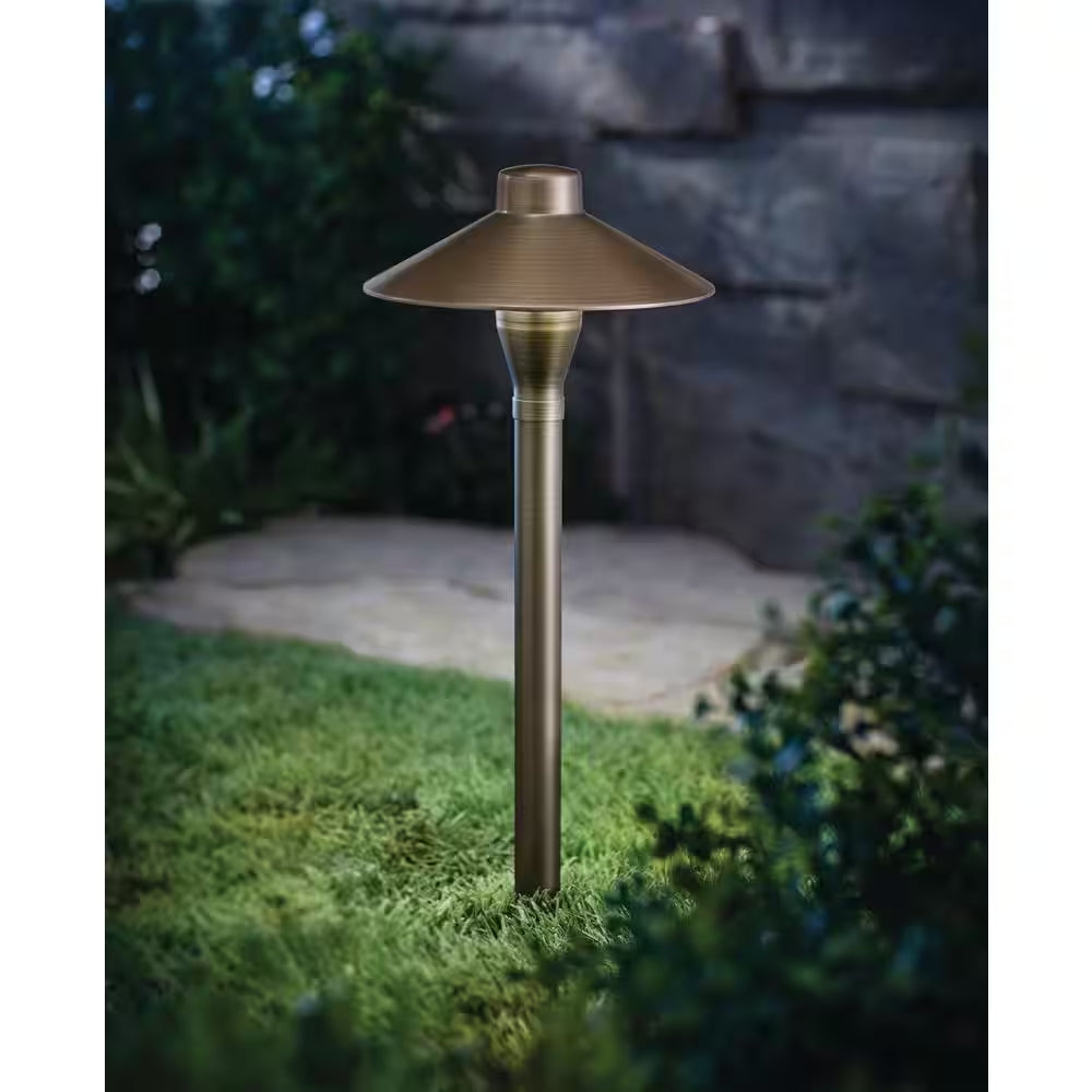 60 Lumen Low Voltage Brass Integrated LED Outdoor Landscape Path Light (6-Pack)
