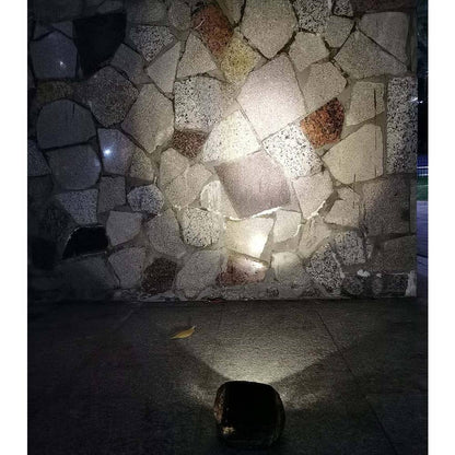 Solar Gray LED Hand-Painted Rock Spotlight