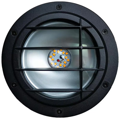Low Voltage 500 Lumens Black Outdoor Integrated LED in Ground Well Light; Weather/Water/Rust Resistant