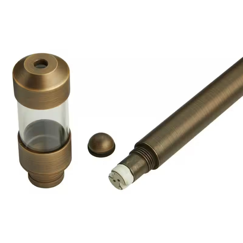 Low age Cast Brass Conehead Path Light with 3-Watt 2700K LED Bulb