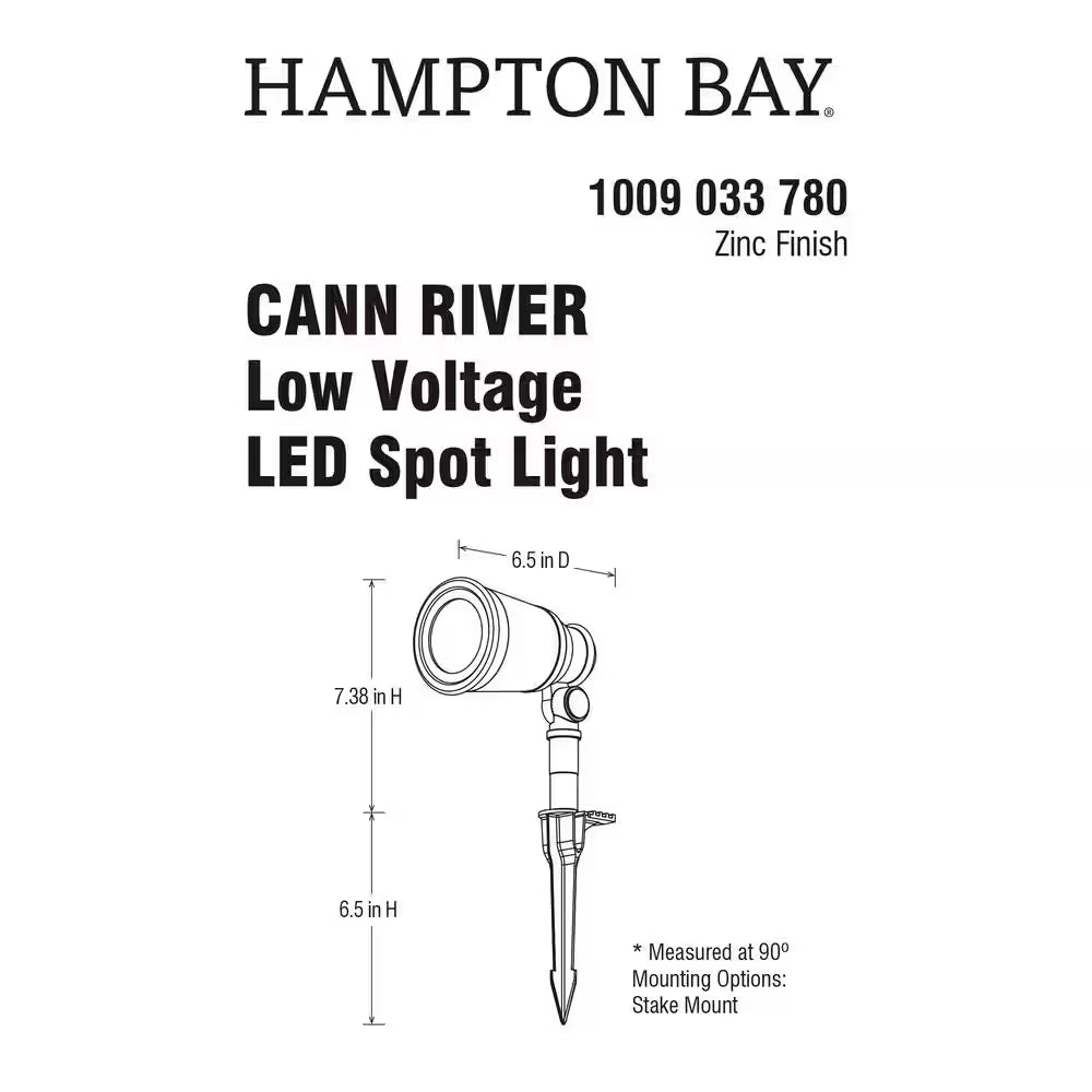Cann River 420 Lumen Low Voltage Silver Hardwired Integrated LED Outdoor Spotlight with Clear Glass
