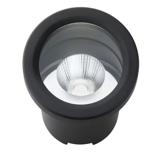 600 Lumen Low Voltage 6 In. Black LED Outdoor Inground Well Light Adjustable Light Color Integrated LED (1-Pack)